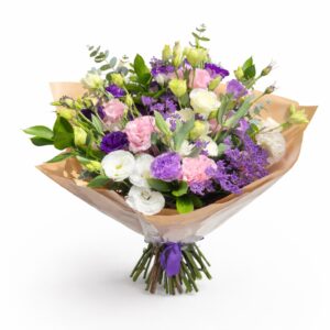 זר פרחים ליזיאנטוס צבעוני - משלוח פרחים בישראל Blanka Flowers